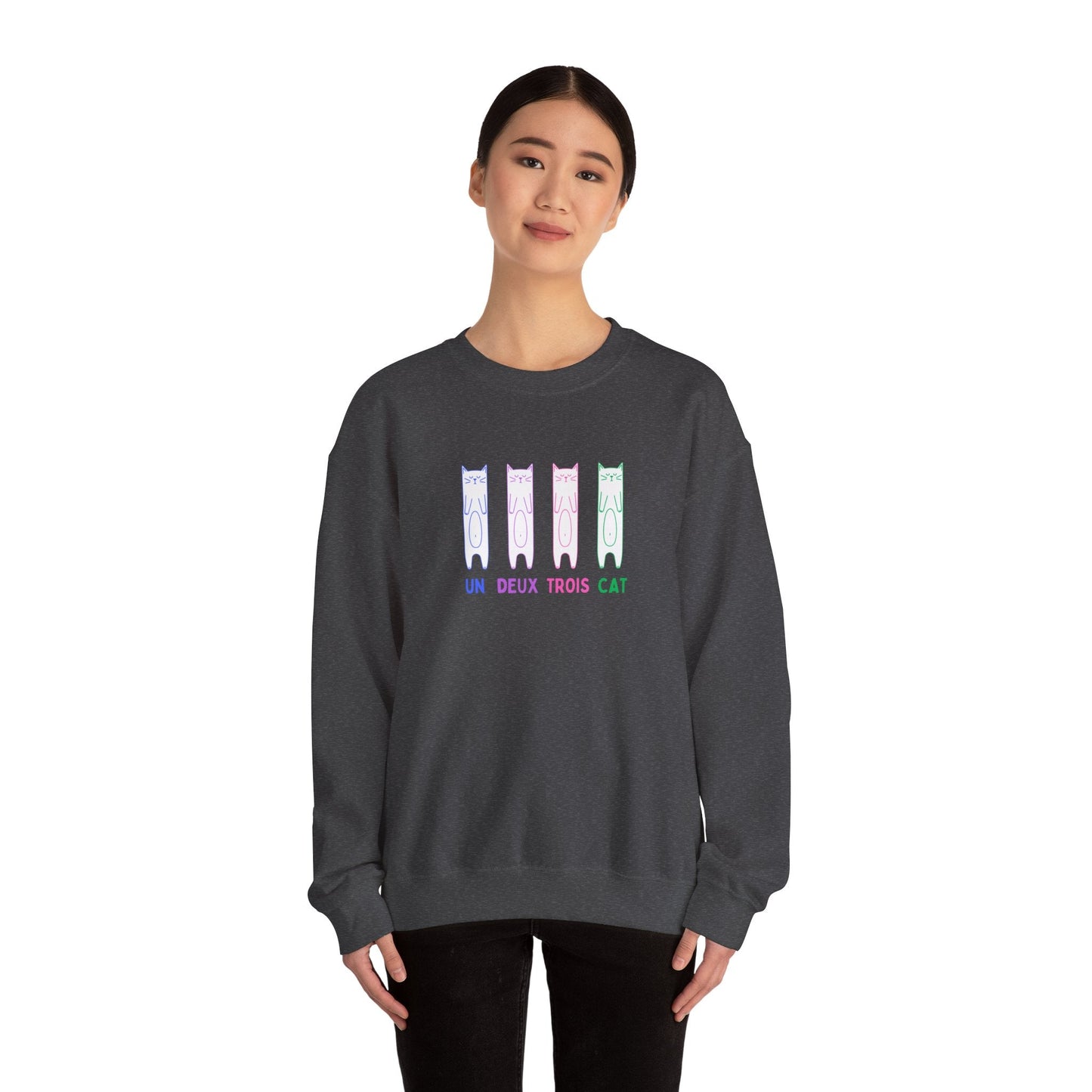 Cat Sweatshirt | Un Deux Trois Cat - House of VV