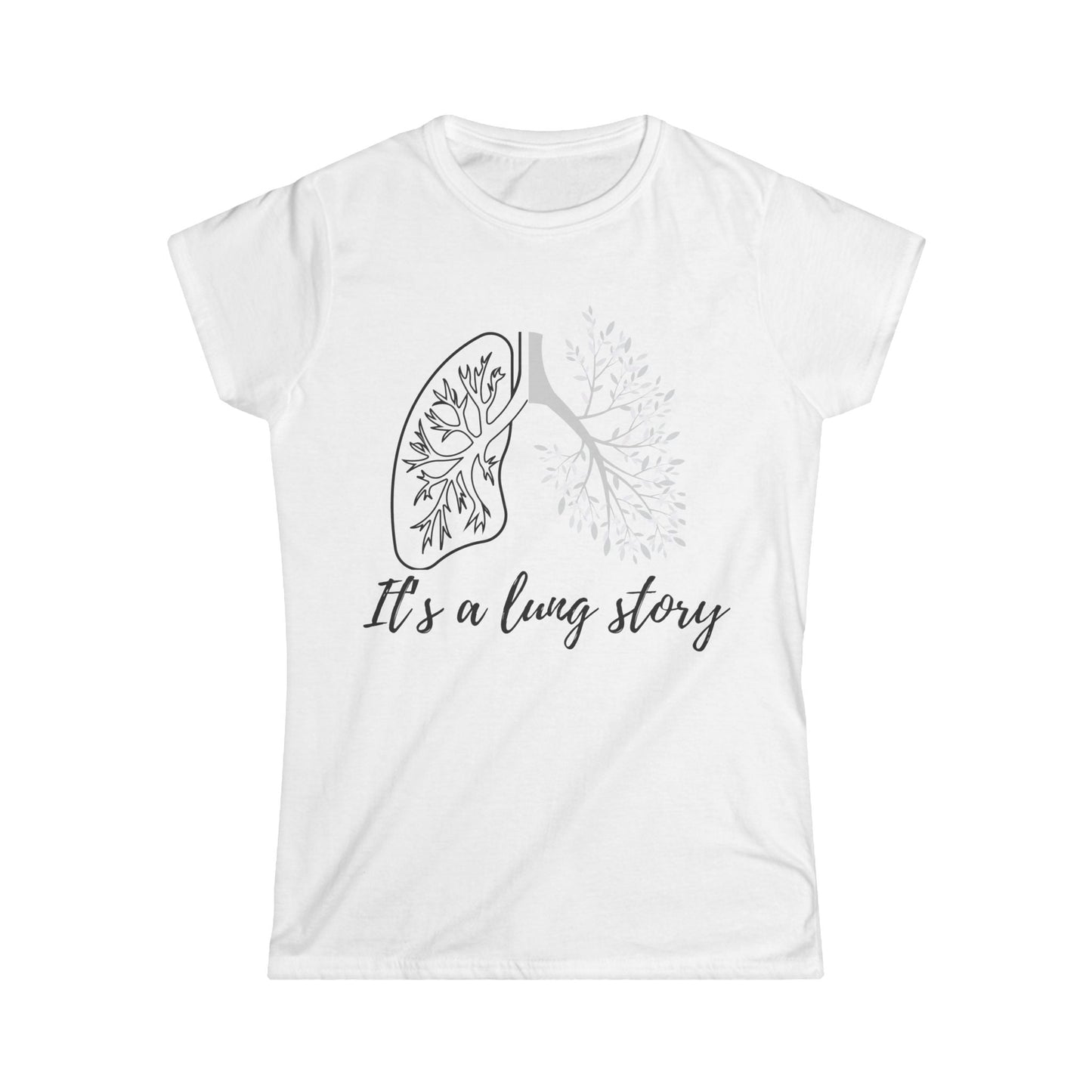 Lung Cancer T-shirt | It's a Lung Story (Black) - House of VV