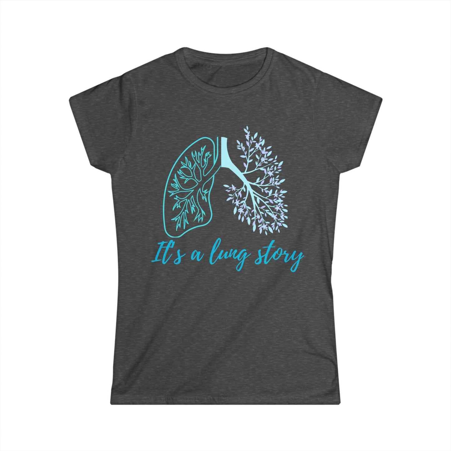 Lung Cancer T-shirt | It's a Lung Story (Blue) - House of VV