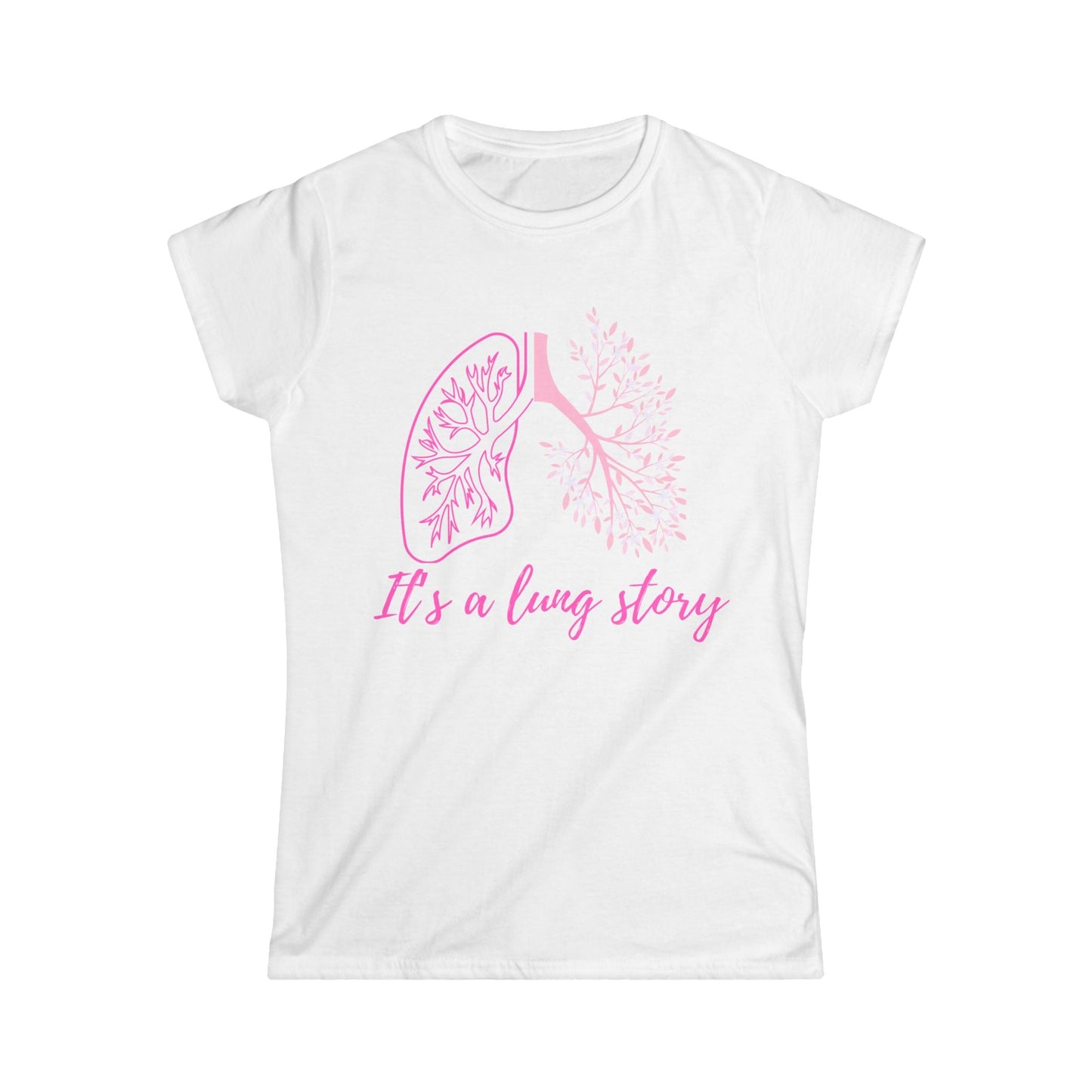 Lung Cancer T-shirt | It's a Lung Story (Pink) - House of VV