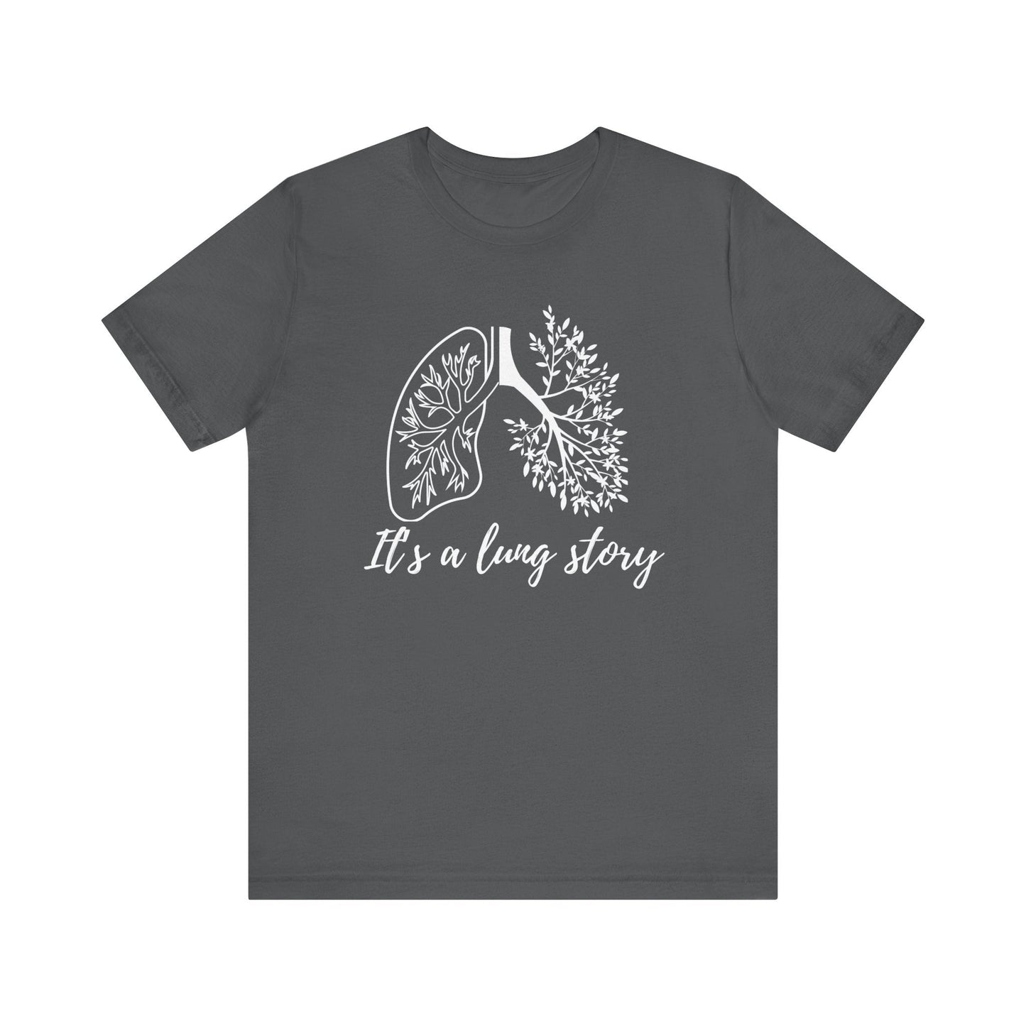 Lung Cancer T-shirt | It's a Lung Story (White) - House of VV