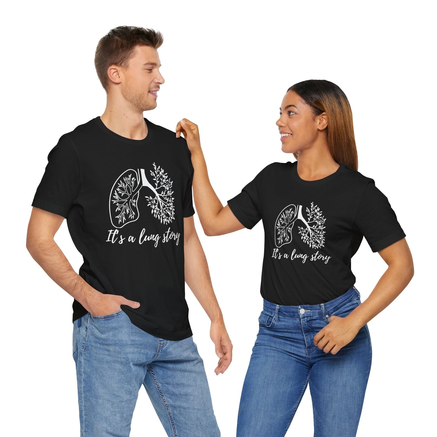 Lung Cancer T-shirt | It's a Lung Story (White) - House of VV