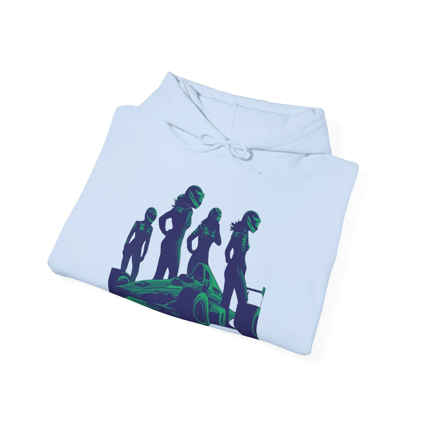Racing Hoodie | Revved Up | Formula (Blue/Green) - House of VV