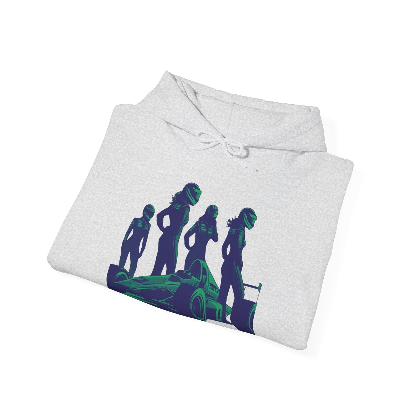 Racing Hoodie | Revved Up | Formula (Blue/Green) - House of VV