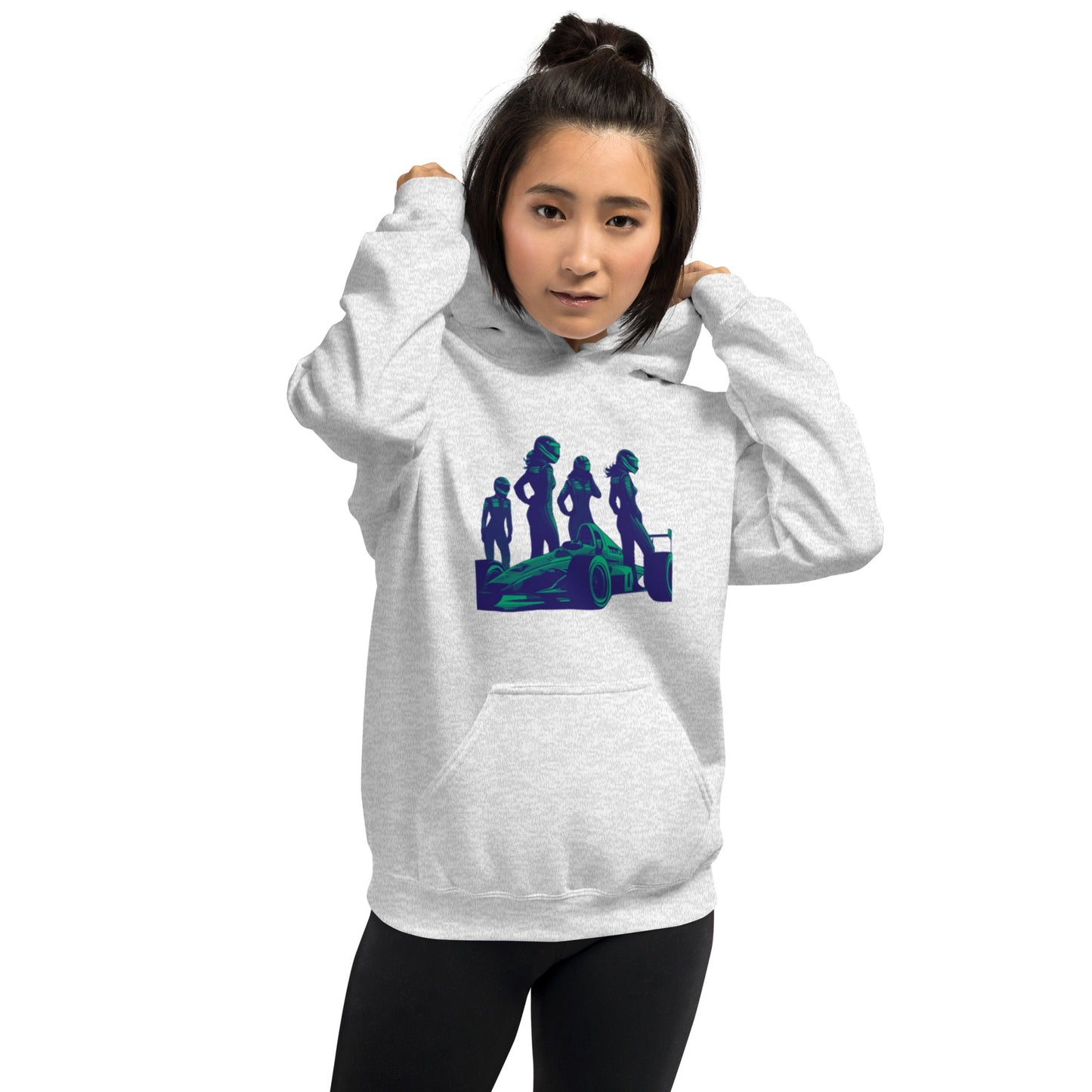 Racing Hoodie | Revved Up | Formula (Blue/Green) - House of VV