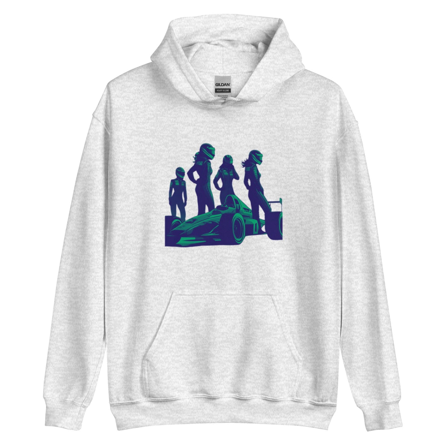 Racing Hoodie | Revved Up | Formula (Blue/Green) - House of VV
