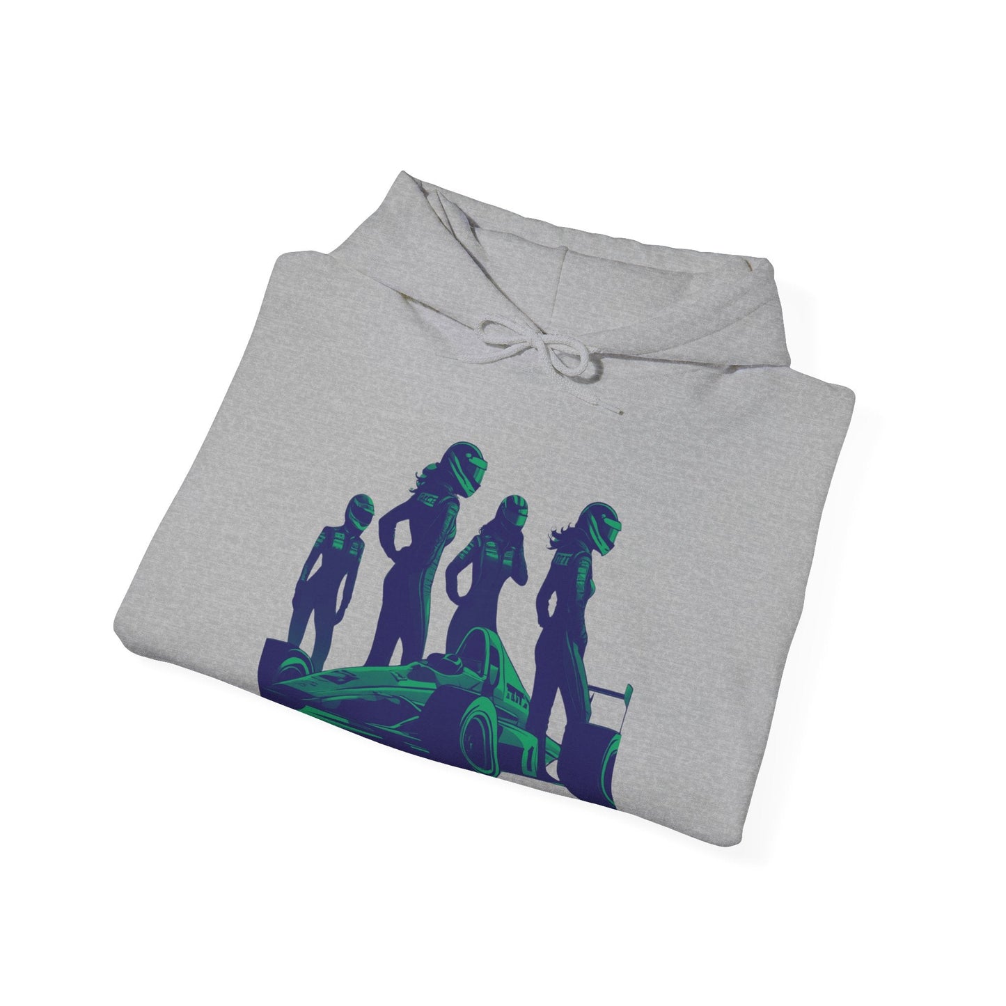Racing Hoodie | Revved Up | Formula (Blue/Green) - House of VV