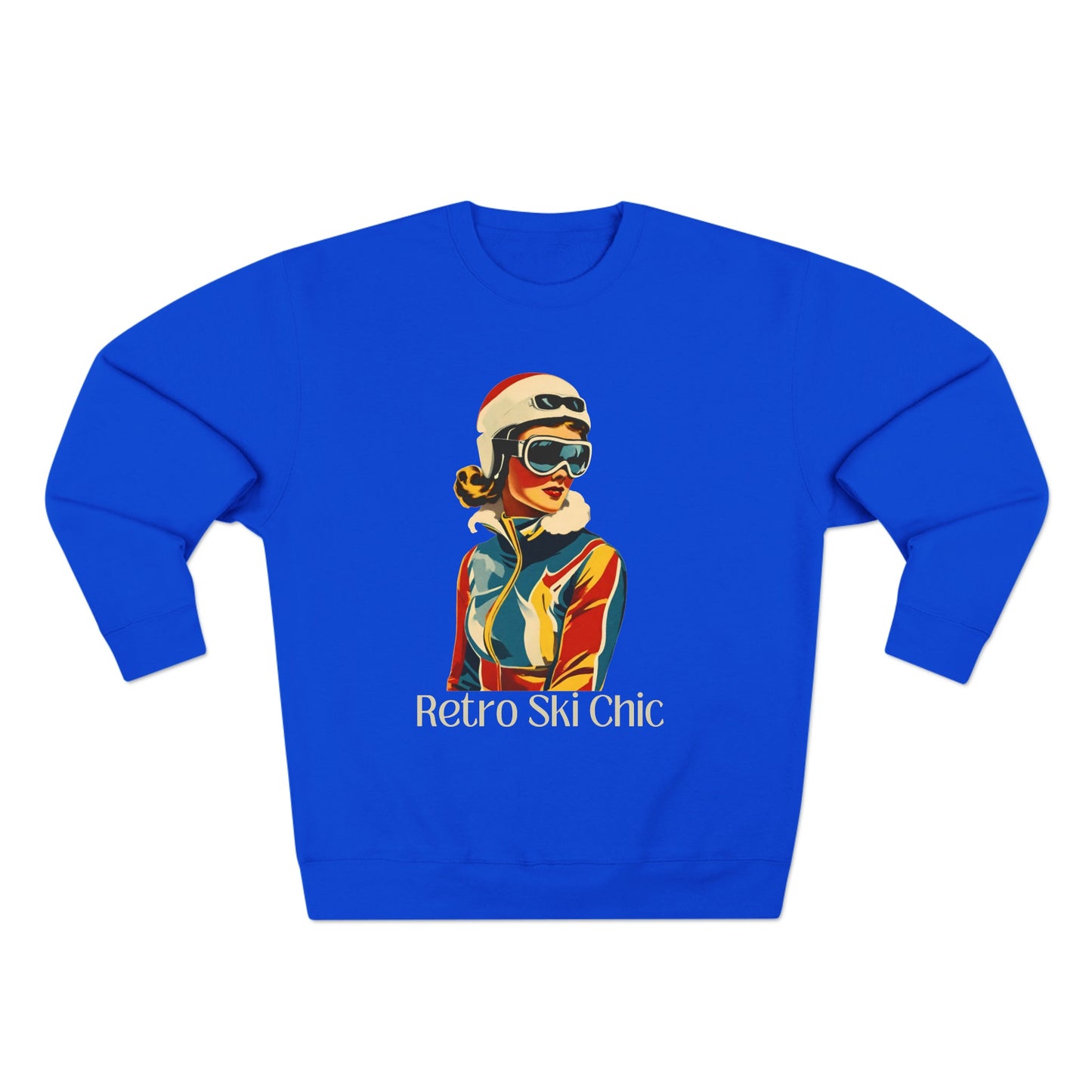 Unisex Premium Crewneck Sweater, Retro Ski Vibes - House of VV