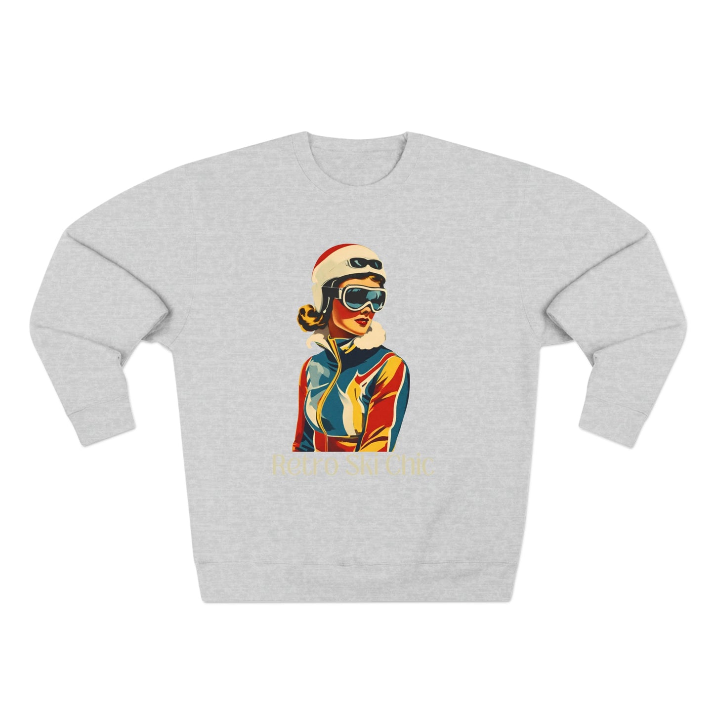 Unisex Premium Crewneck Sweater, Retro Ski Vibes - House of VV