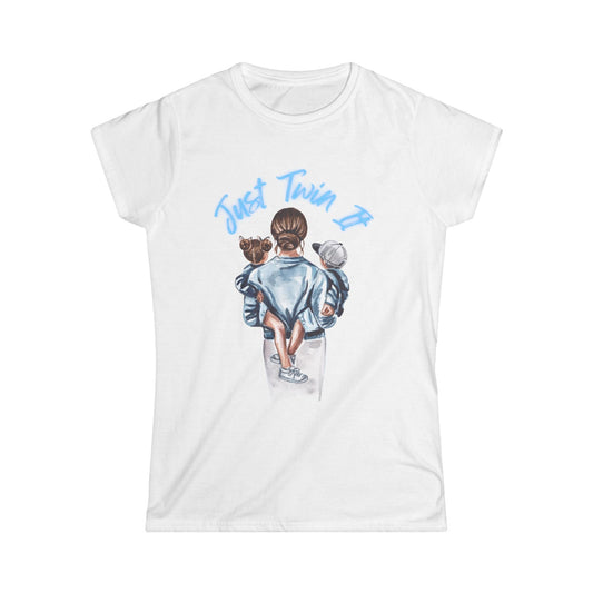 Women Twin Mom Shirt (Blue) - House of VV