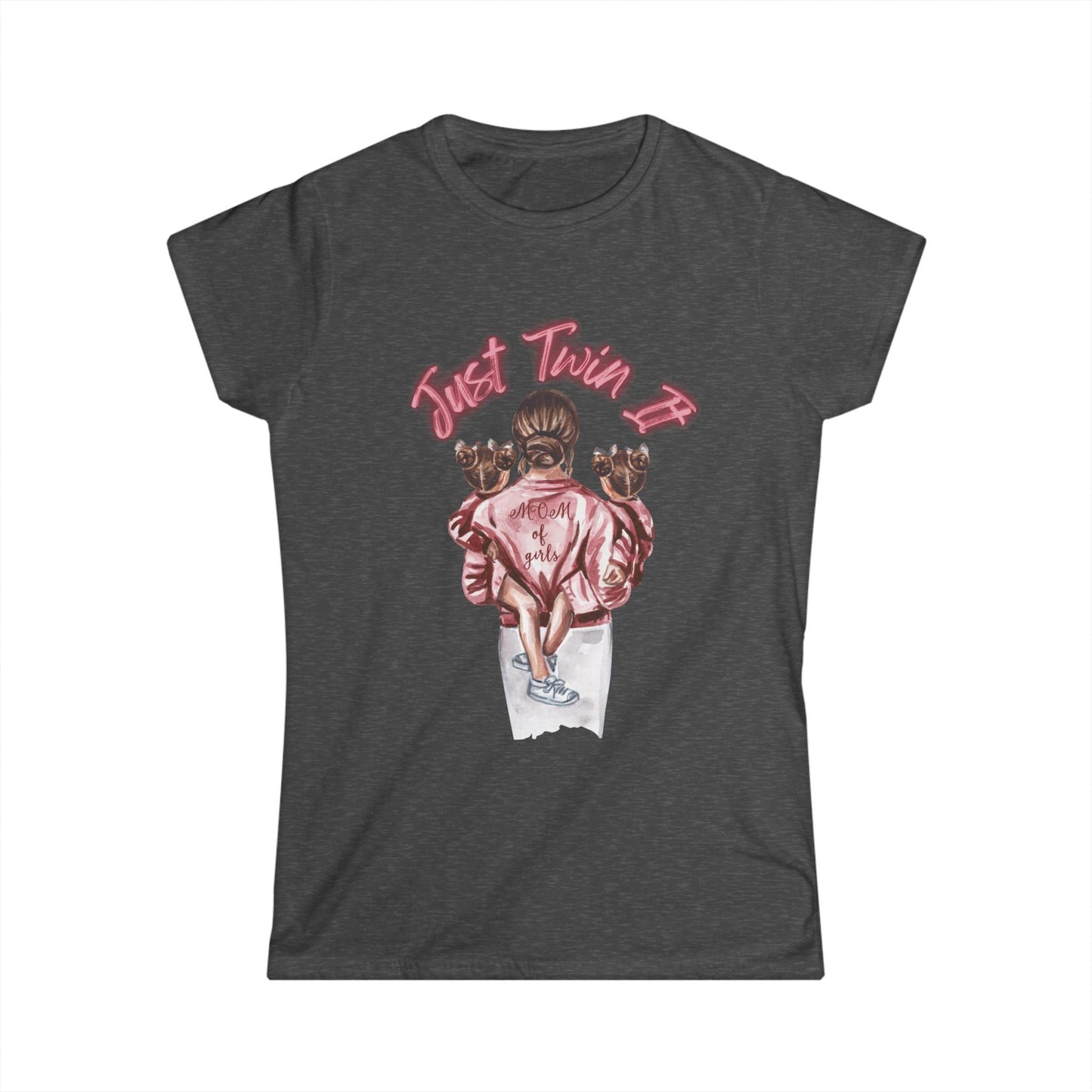 Women Twin Mom Shirt (Pink) - House of VV