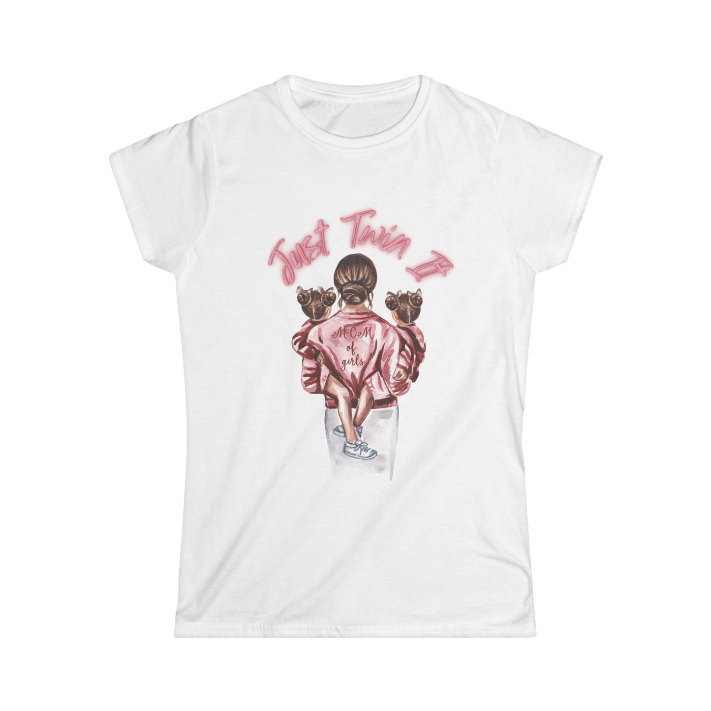 Women Twin Mom Shirt (Pink) - House of VV