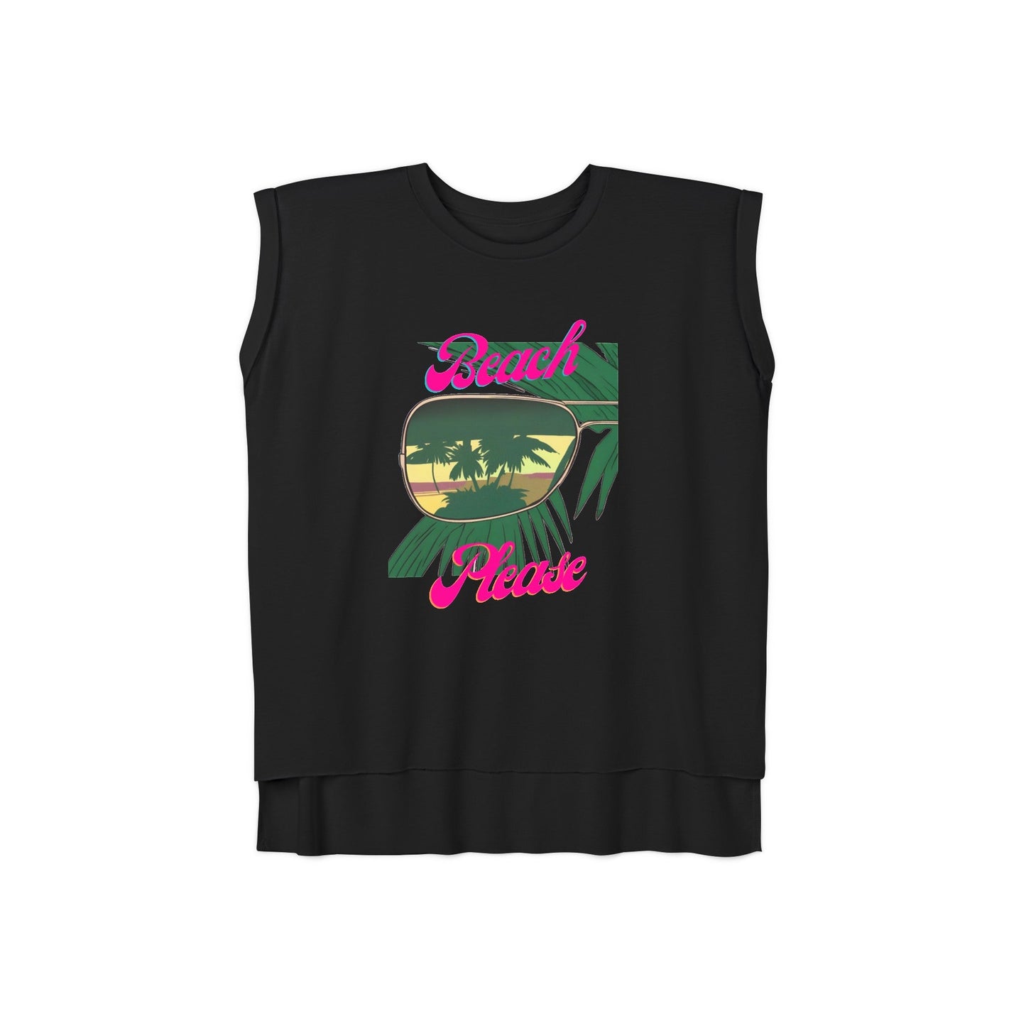 Womens Flowy Rolled Cuff Tee | Beach Please - House of VV