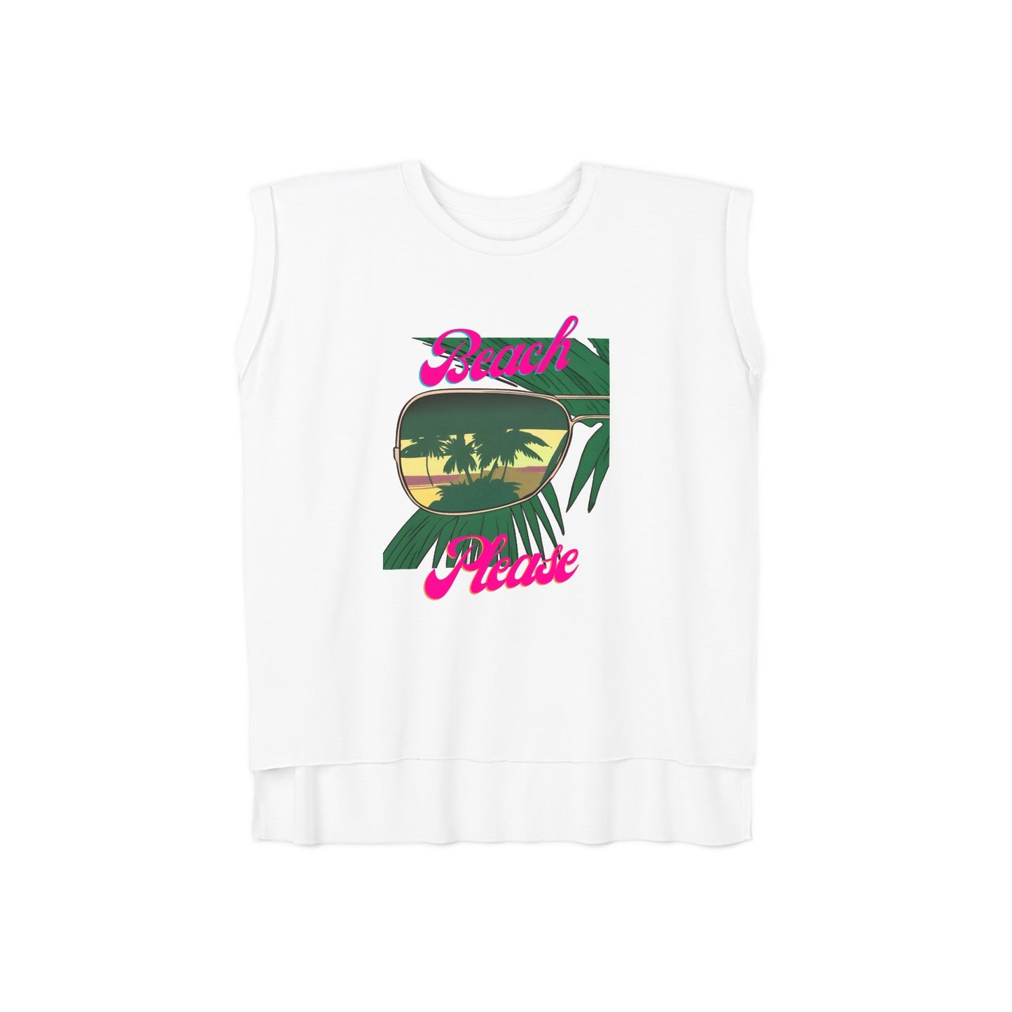 Womens Flowy Rolled Cuff Tee | Beach Please - House of VV