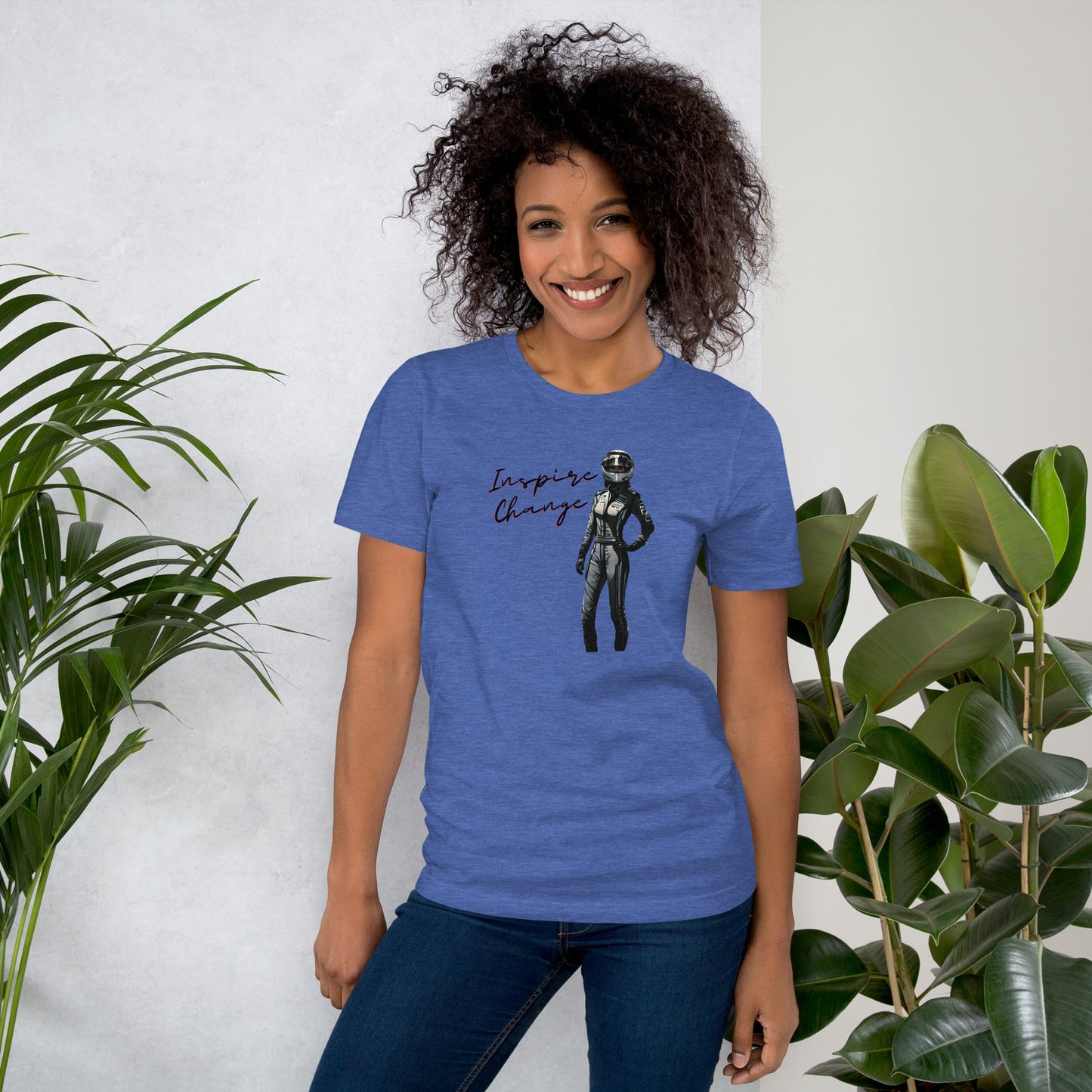 Women's Racing Car T-shirt | Revved Up | Inspire Change (Black/White) - House of VV