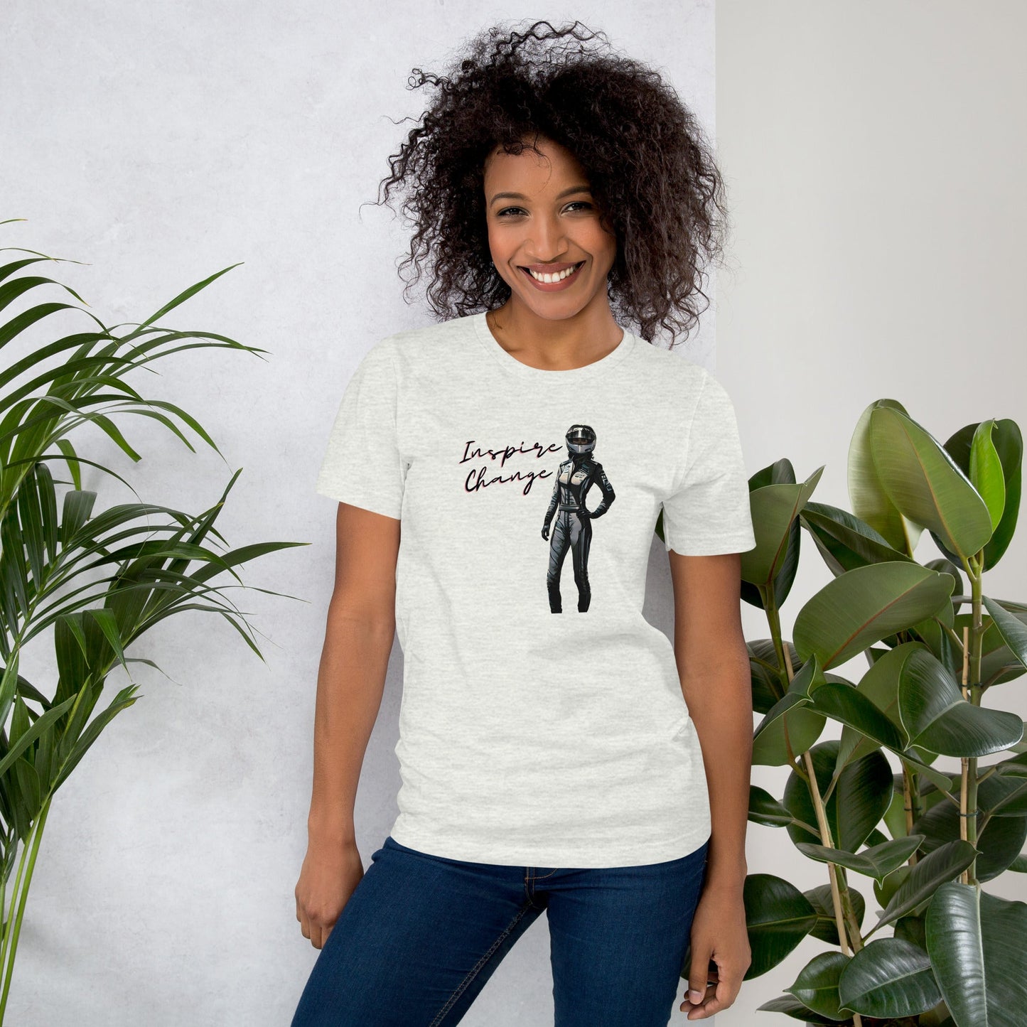Women's Racing Car T-shirt | Revved Up | Inspire Change (Black/White) - House of VV