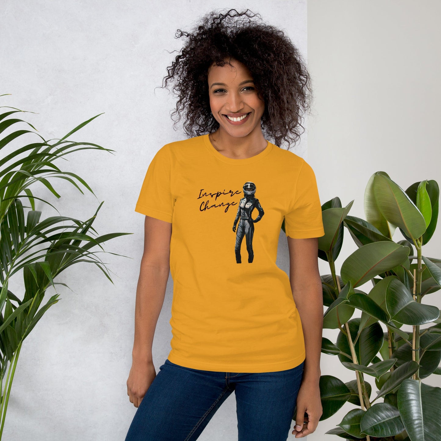 Women's Racing Car T-shirt | Revved Up | Inspire Change (Black/White) - House of VV