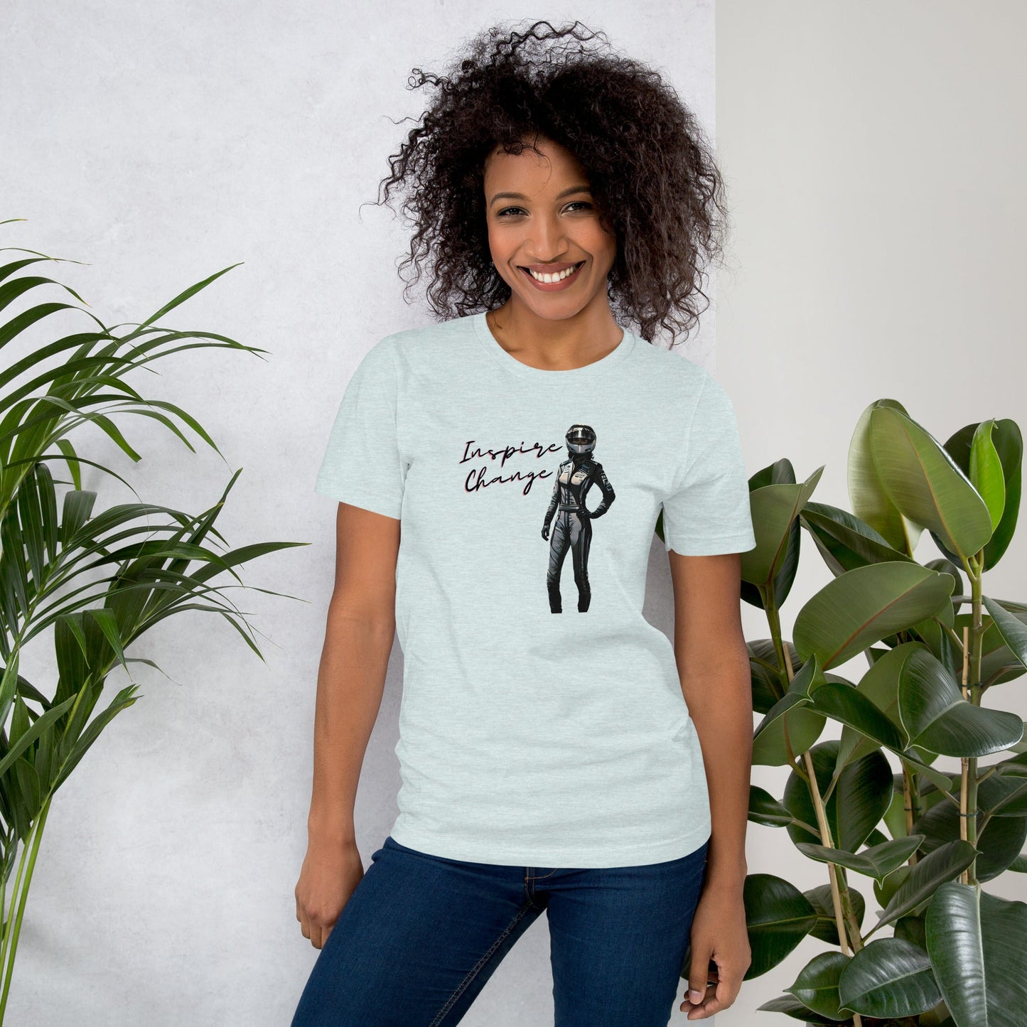 Women's Racing Car T-shirt | Revved Up | Inspire Change (Black/White) - House of VV