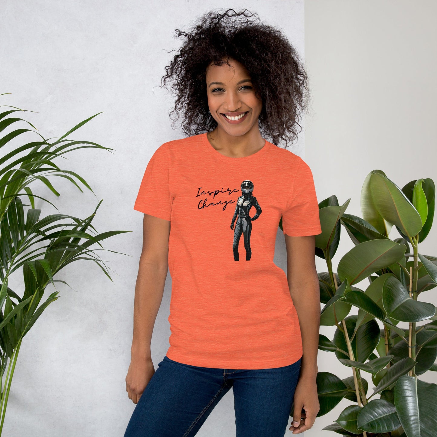 Women's Racing Car T-shirt | Revved Up | Inspire Change (Black/White) - House of VV