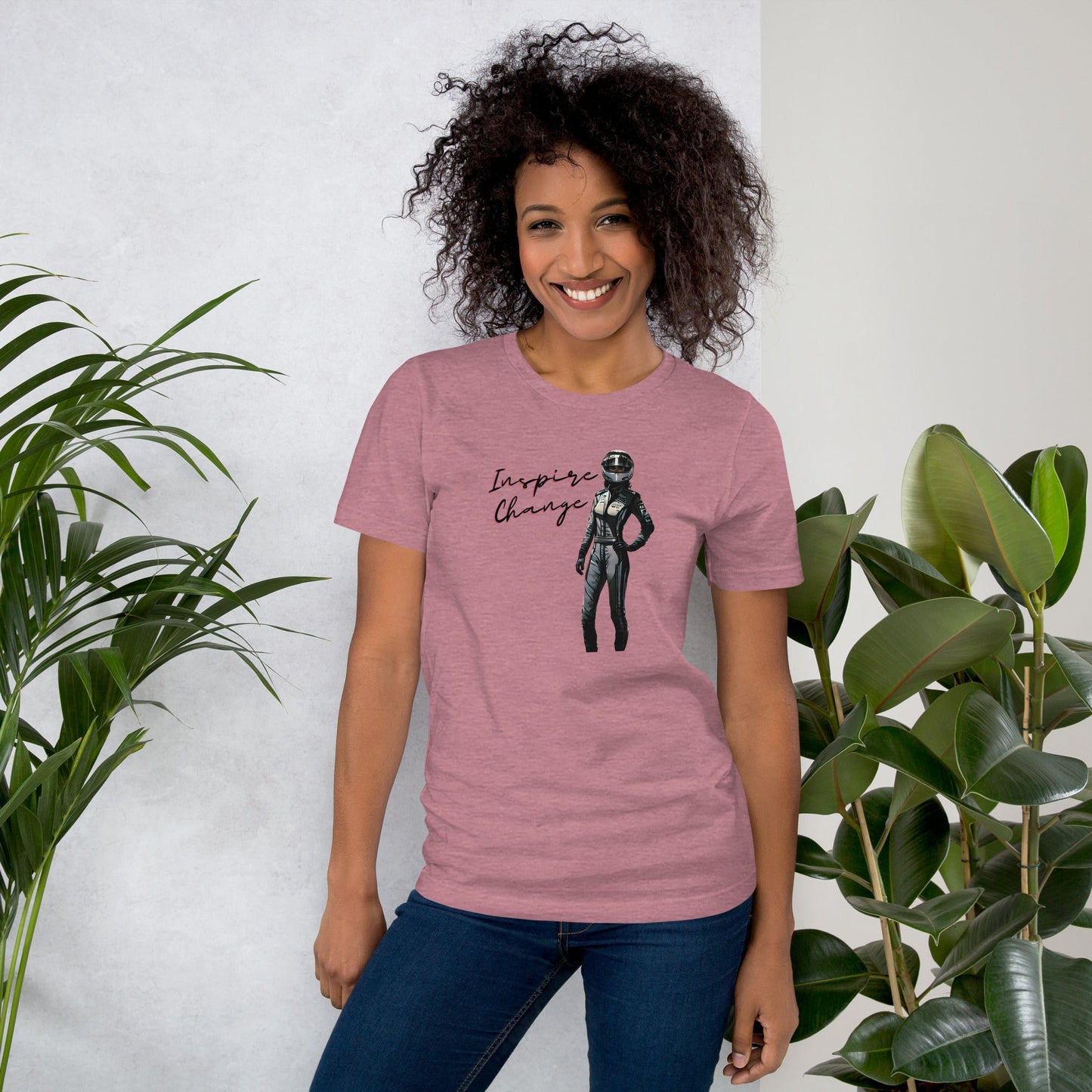 Women's Racing Car T-shirt | Revved Up | Inspire Change (Black/White) - House of VV