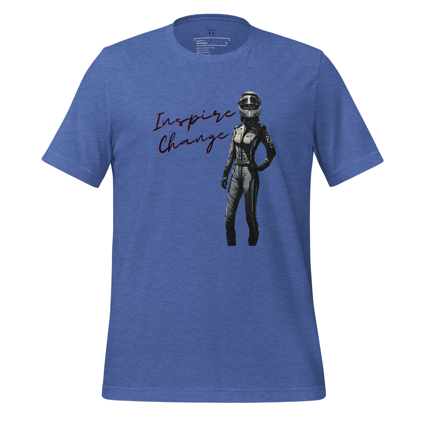 Women's Racing Car T-shirt | Revved Up | Inspire Change (Black/White) - House of VV