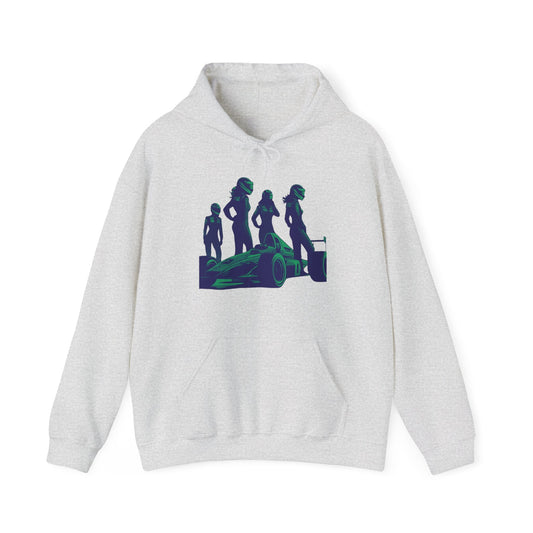 Racing Hoodie | Revved Up | Formula (Blue/Green) - House of VV