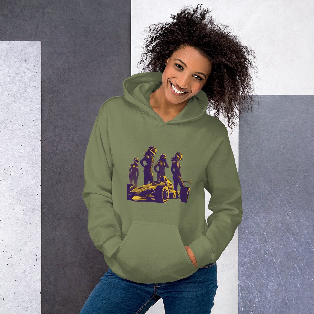 Racing Hoodie | Revved Up | Formula (Purple/Yellow) - House of VV