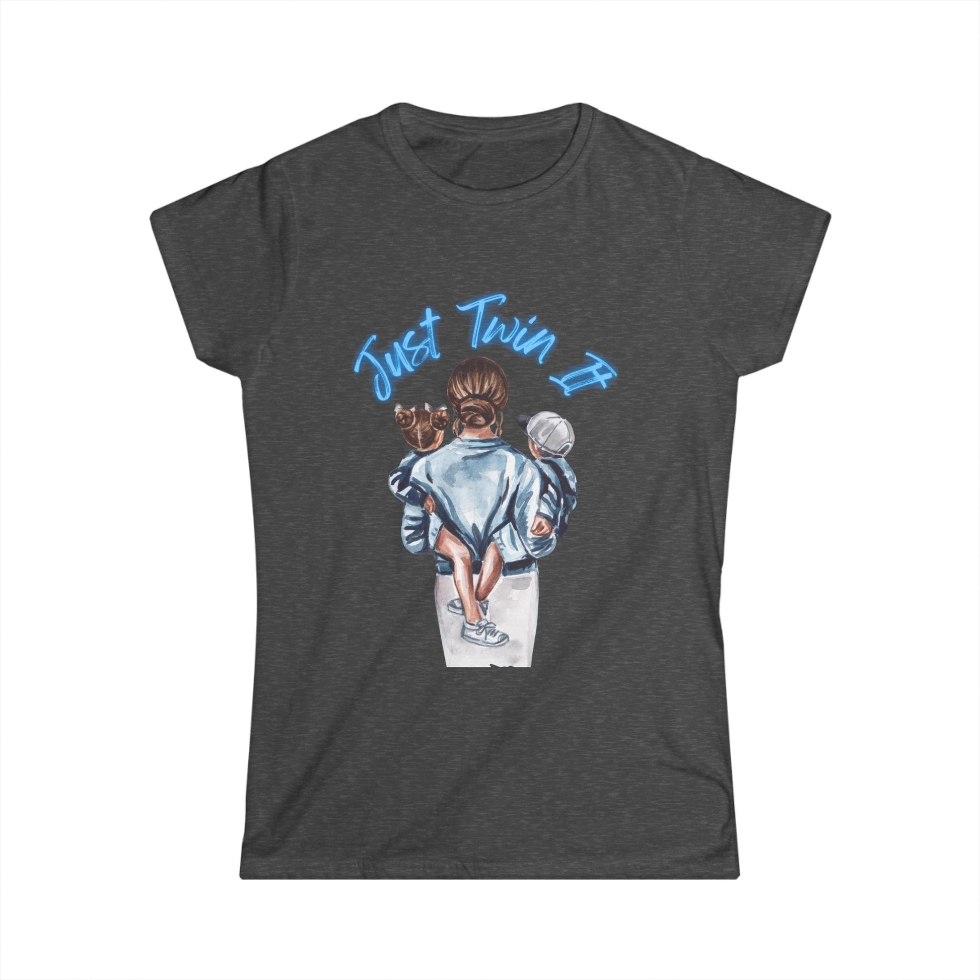 Women Twin Mom Shirt (Blue) - House of VV