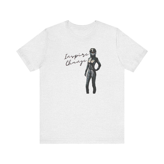 Women's Racing Car T-shirt | Revved Up | Inspire Change (Black/White) - House of VV